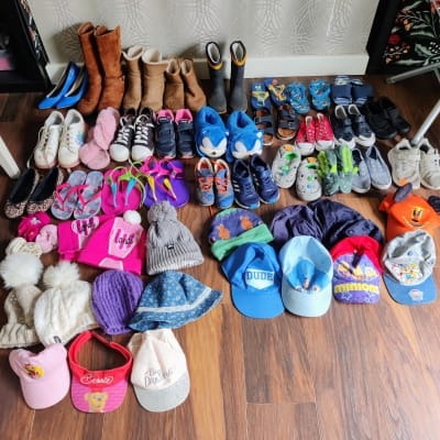 Organised shoes and hats