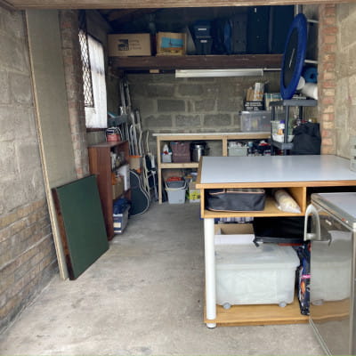 Neatly organised garage